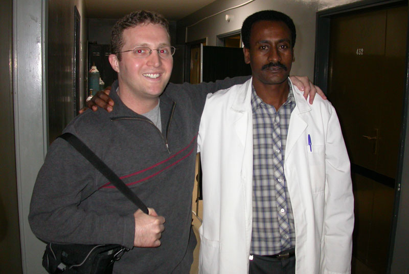 Mahr Elder giving aid to Ethiopia